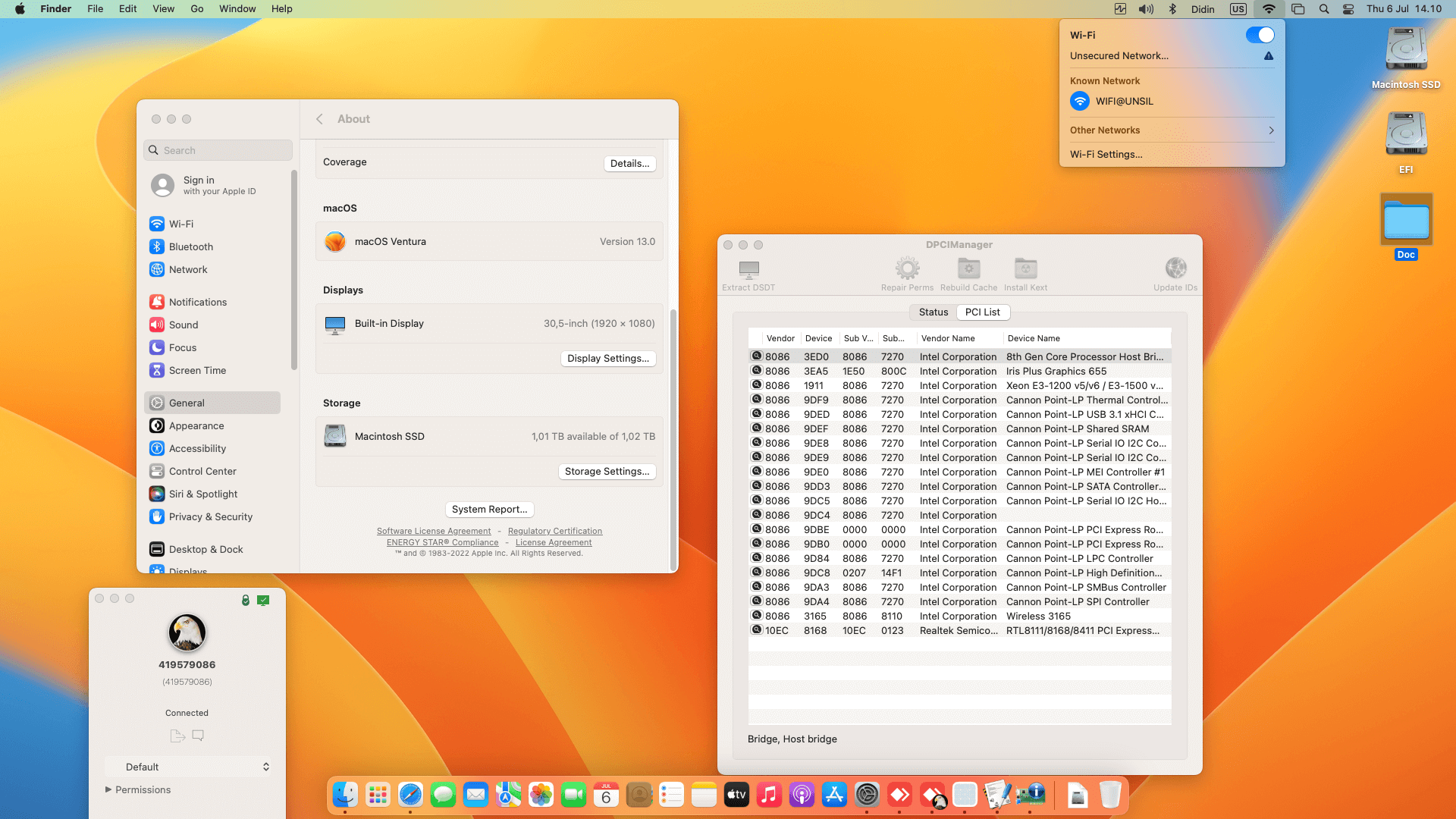 Axioo MyPC One Pro H5 [CoffeeLake   Intel Iris Plus Graphics 655]   OpenCore 1